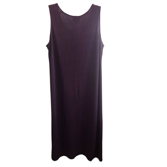 VTG Positive Attitude Plum Maxi Sheath Dress-Embellished Front-Pebbled-Artsy-18 - Picture 3 of 10